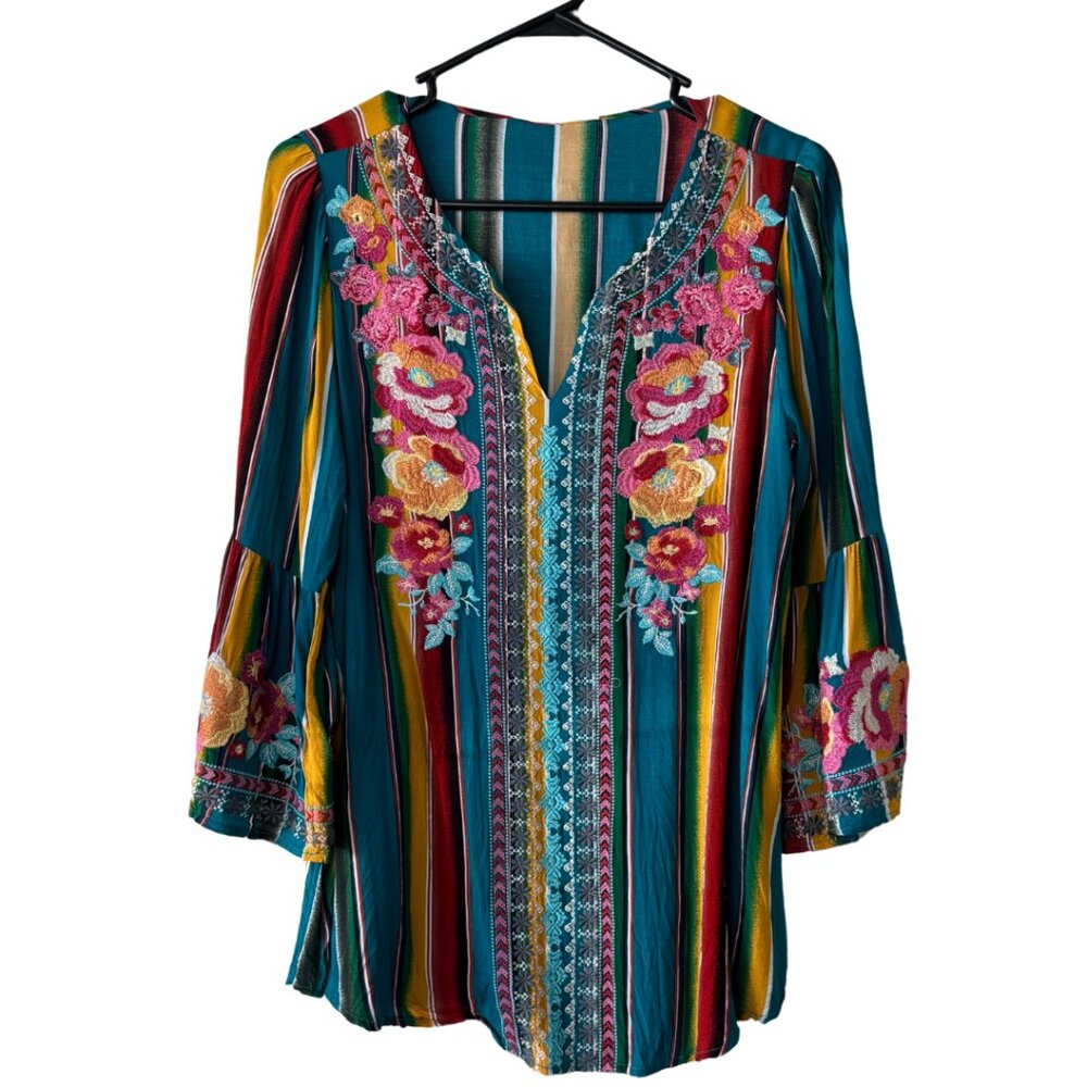 Savanna Jane-Floral Embroidered Bell Sleeves Women’s-Size Small